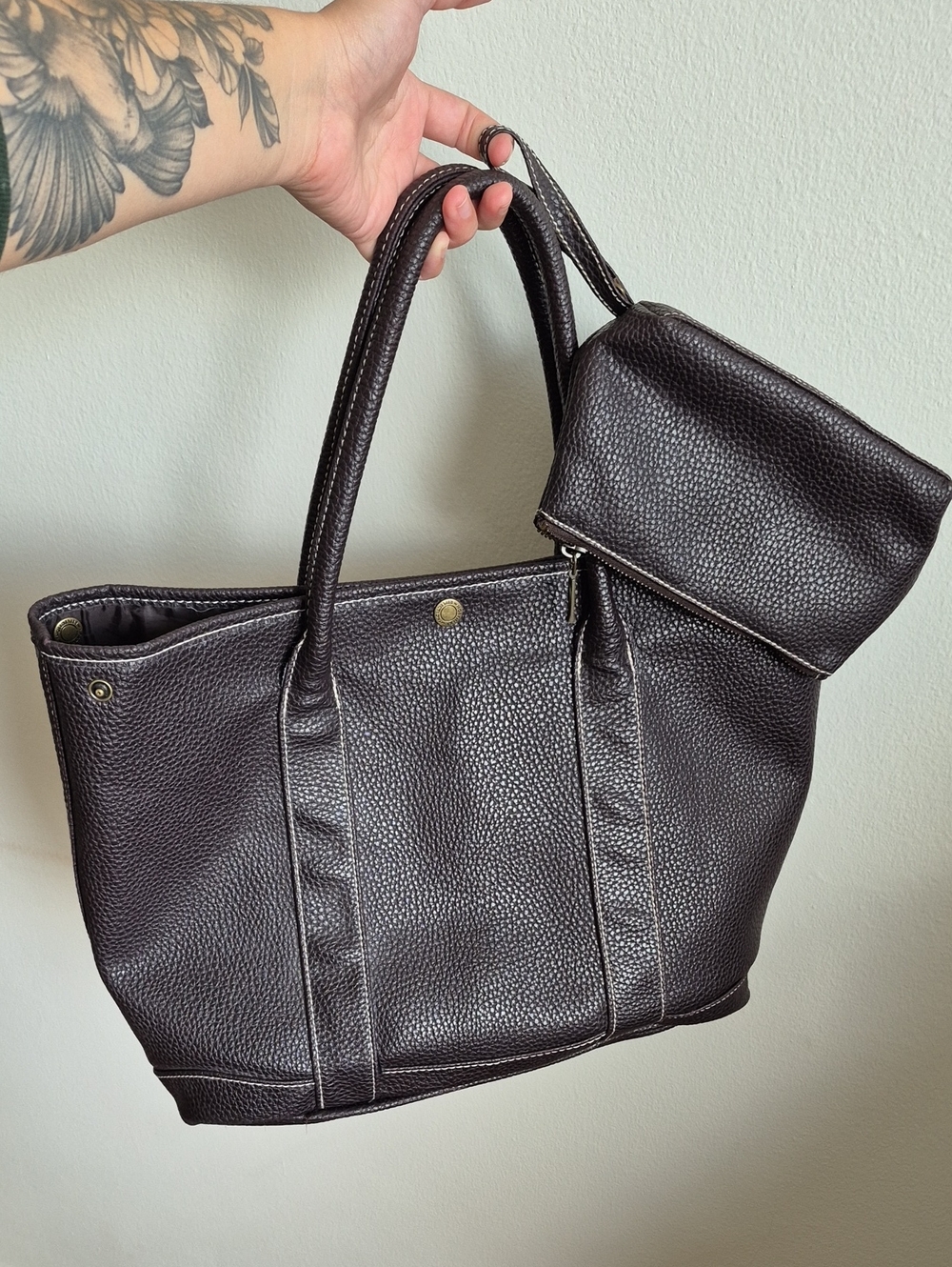 Vintage ​Northern Reflections Expandable Tote Bag + Matching Pouch Set
